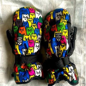 Level Junior Mittens / Mitt for kids/ junior, waterproof, ski/ snow, size 9-10